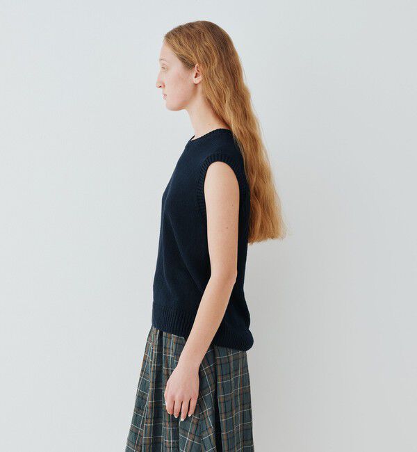 GALERIE VIE「リネンリリヤーン クルーネックプルオーバーベスト」|ニット・セーター|