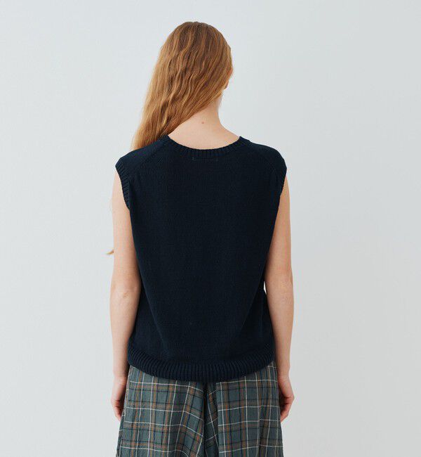 GALERIE VIE「リネンリリヤーン クルーネックプルオーバーベスト」|ニット・セーター|