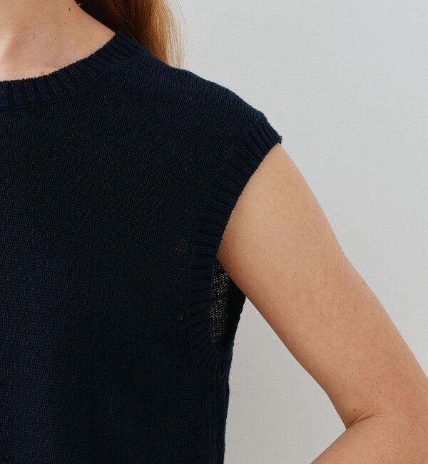 GALERIE VIE「リネンリリヤーン クルーネックプルオーバーベスト」|ニット・セーター|