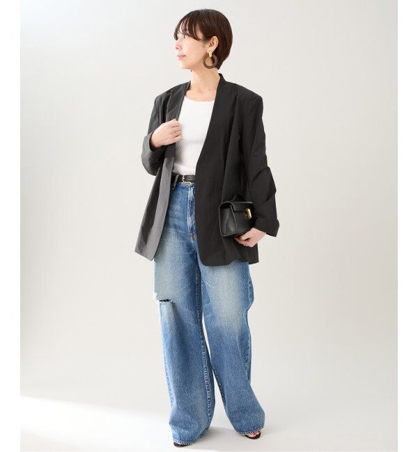 VERMEIL par iena「ドライコットンノーカラージャケット」|ノーカラージャケット|