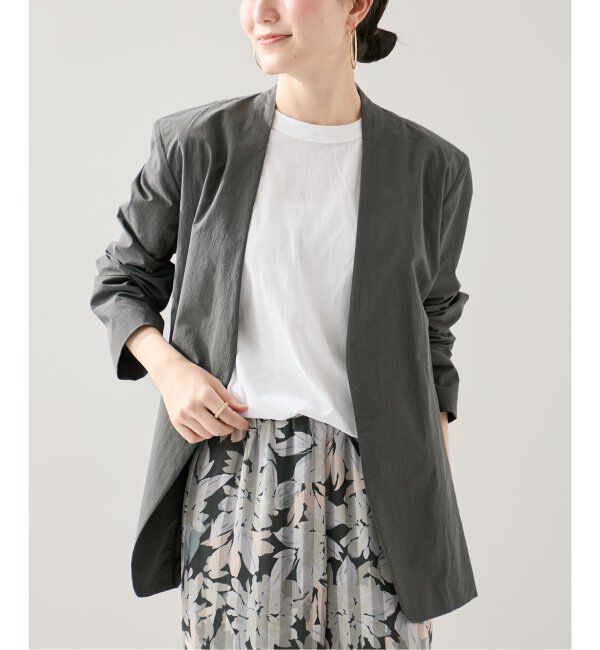 VERMEIL par iena「ドライコットンノーカラージャケット」|ノーカラージャケット|