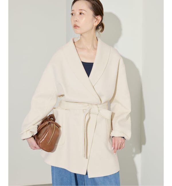 SLOBE IENA「SUPER140 ダブルフェイスベルテッドコート」|その他|