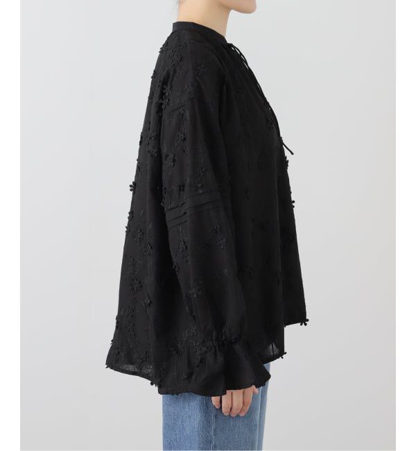 SLOBE IENA「フラワーエンブロイダリースキッパーブラウス」|シャツ・ブラウス|