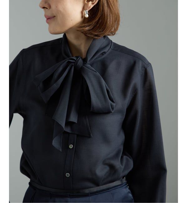 VERMEIL par iena「Woolボイルボータイブラウス」|シャツ・ブラウス|