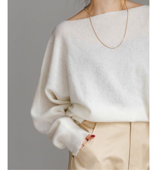 ニット セーター ファインウールドルマンプルオーバー レディース WEB限定カラー・追加4》ファインウールドルマンプルオーバー（NOBLE