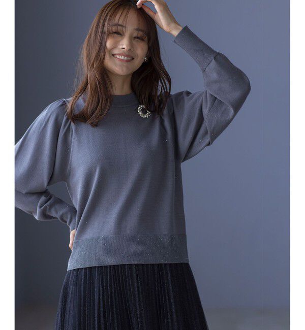 組曲「【WEB限定】ELENAスパンコールバックパール ニット」|ニット・セーター|