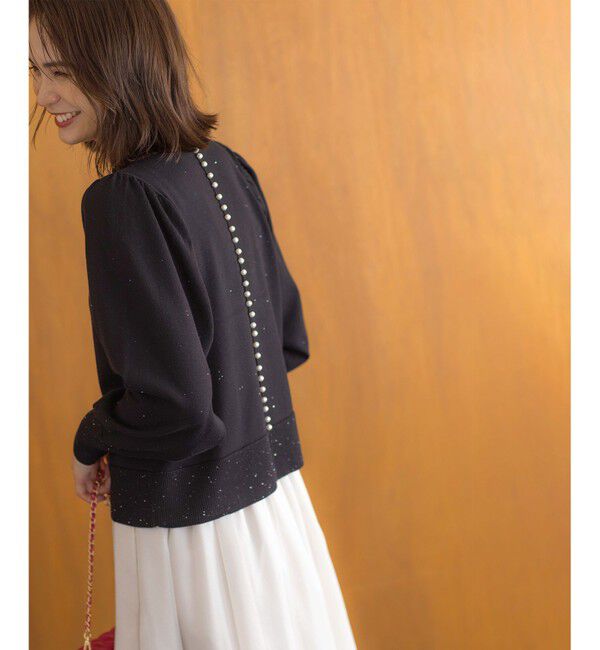 組曲「【WEB限定】ELENAスパンコールバックパール ニット」|ニット・セーター|