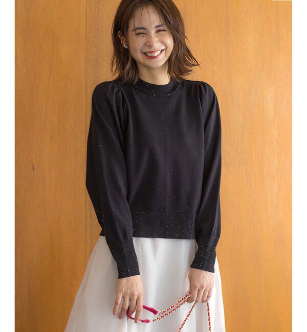 組曲「【WEB限定】ELENAスパンコールバックパール ニット」|ニット・セーター|