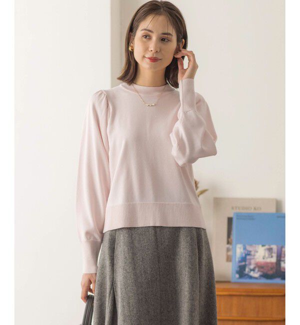組曲「【WEB限定】ELENAスパンコールバックパール ニット」|ニット・セーター|ピンク系