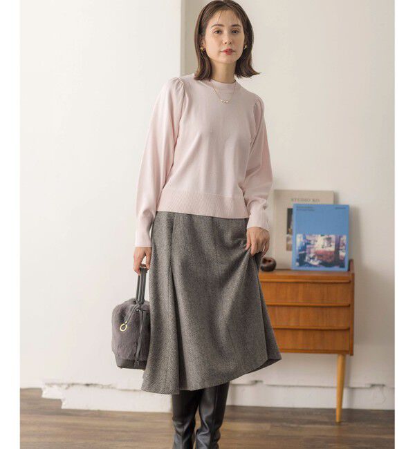 組曲「【WEB限定】ELENAスパンコールバックパール ニット」|ニット・セーター|