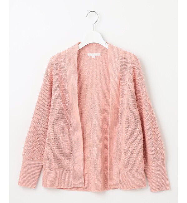 自由区「【WEB限定カラーあり・洗える】リネンミドルゲージニット カーディガン」|カーディガン|