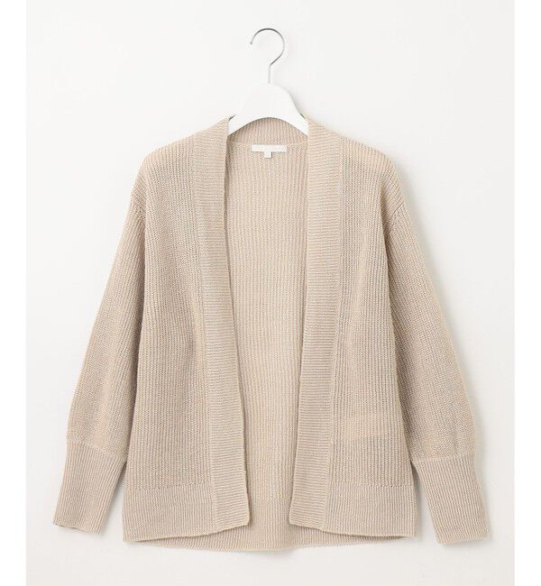自由区「【WEB限定カラーあり・洗える】リネンミドルゲージニット カーディガン」|カーディガン|