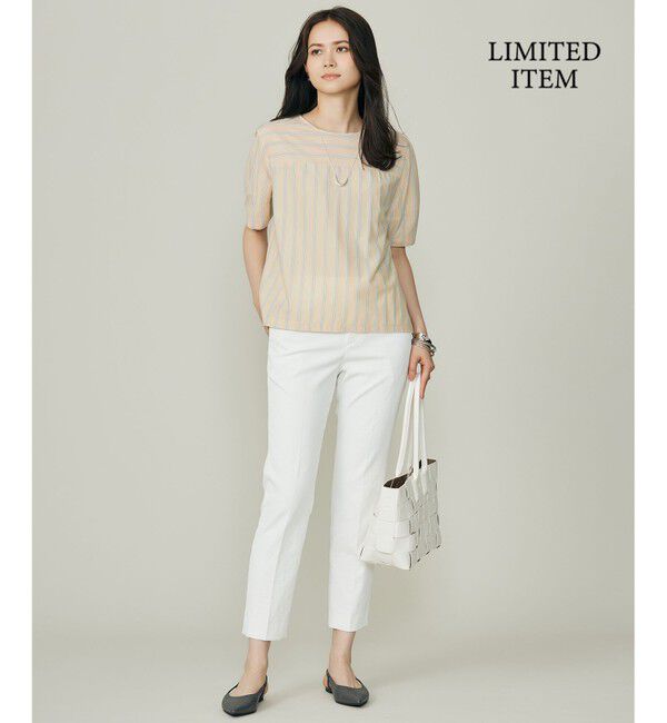 自由区「【WEB限定・洗える】ストライプハイゲージジャージー カットソー」|Tシャツ・カットソー|