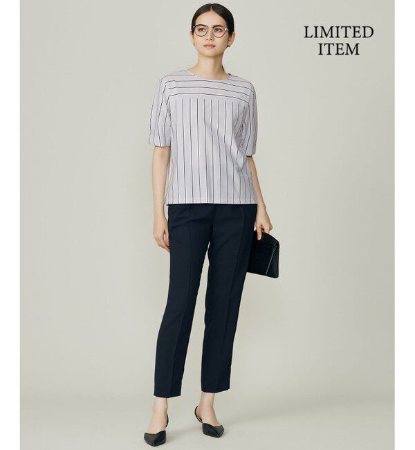 自由区「【WEB限定・洗える】ストライプハイゲージジャージー カットソー」|Tシャツ・カットソー|