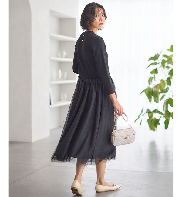 23区「【洗える】チュールコンビ ワンピース」|ワンピース|