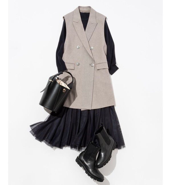 23区「【洗える】チュールコンビ ワンピース」|ワンピース|