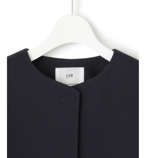 23区「【VERYコラボ】ストレッチトリプルクロス ノーカラージャケット」|ノーカラージャケット|