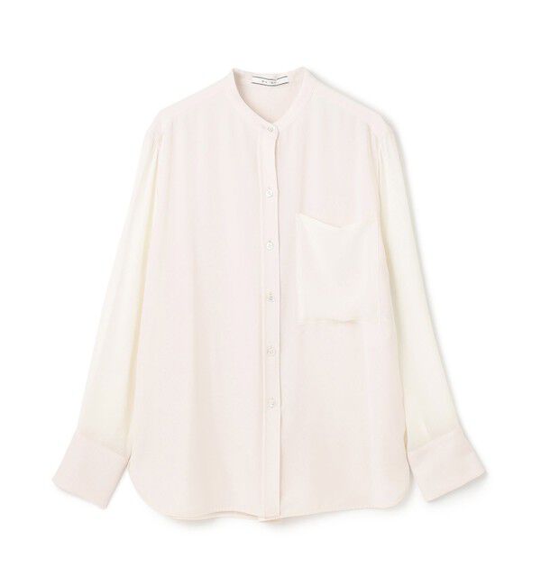 BEIGE,「【WEB限定・洗える】CELOSIA / シアースリーブスタンドカラーブラウス」|シャツ・ブラウス|