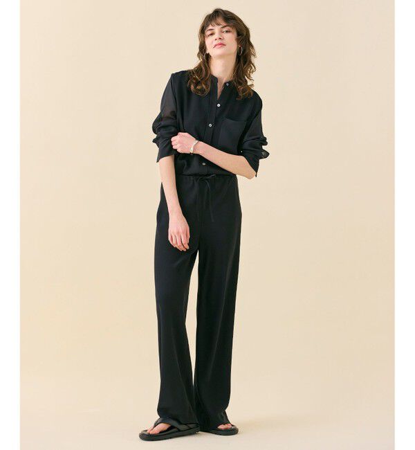 BEIGE,「【WEB限定・洗える】CELOSIA / シアースリーブスタンドカラーブラウス」|シャツ・ブラウス|