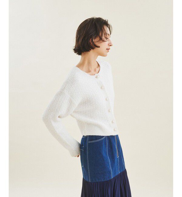  「ショートクルーニットカーディガン」|カーディガン|