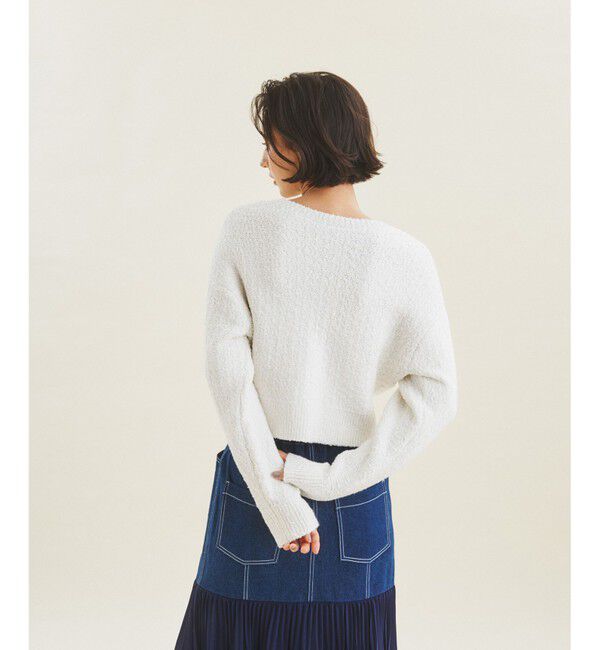  「ショートクルーニットカーディガン」|カーディガン|