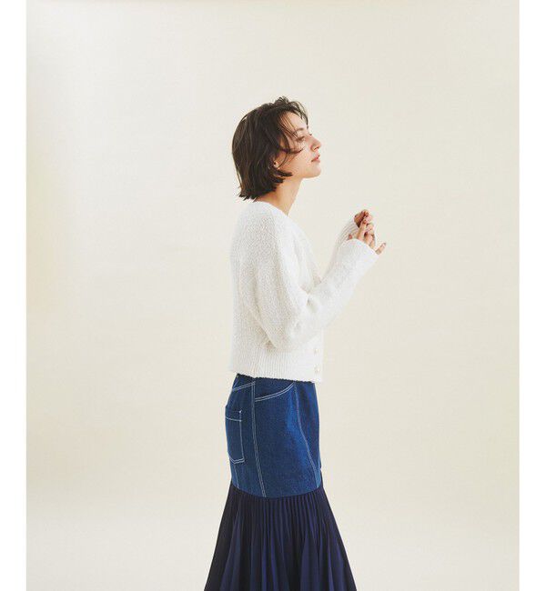  「ショートクルーニットカーディガン」|カーディガン|