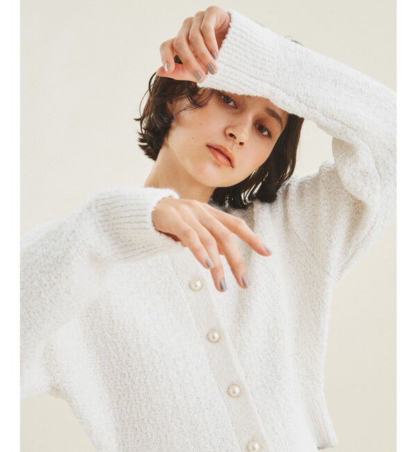  「ショートクルーニットカーディガン」|カーディガン|