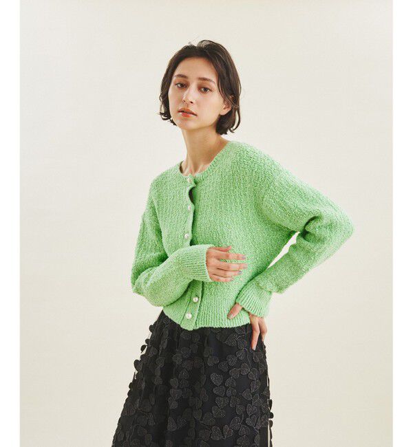  「ショートクルーニットカーディガン」|カーディガン|