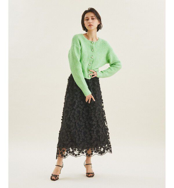  「ショートクルーニットカーディガン」|カーディガン|