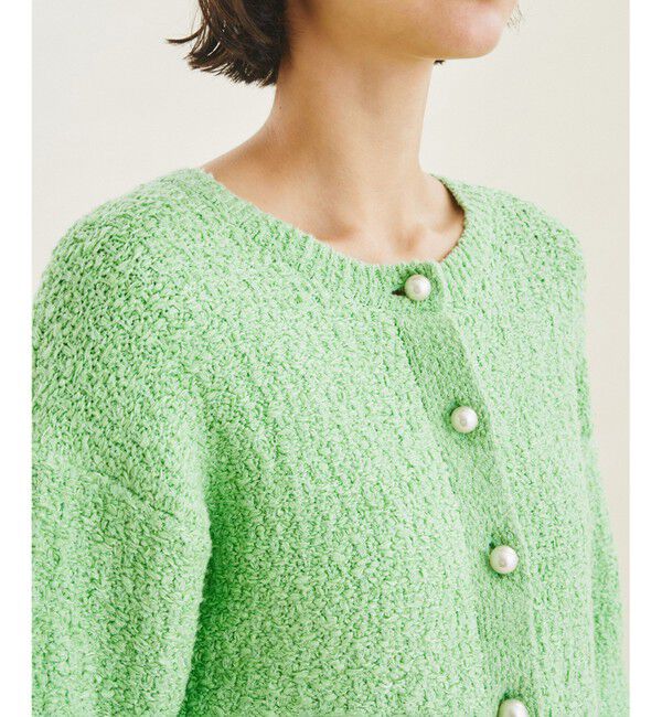  「ショートクルーニットカーディガン」|カーディガン|