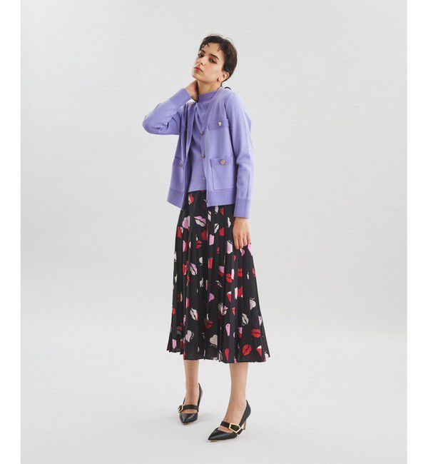  「トリミングニットカーディガン」|カーディガン|