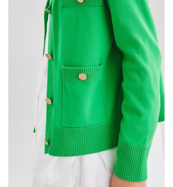  「トリミングニットカーディガン」|カーディガン|