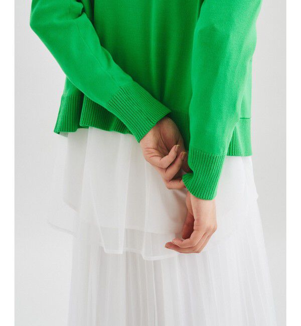  「トリミングニットカーディガン」|カーディガン|