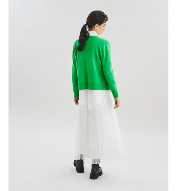  「トリミングニットカーディガン」|カーディガン|