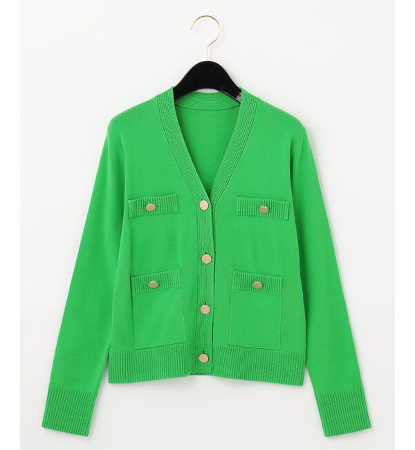  「トリミングニットカーディガン」|カーディガン|