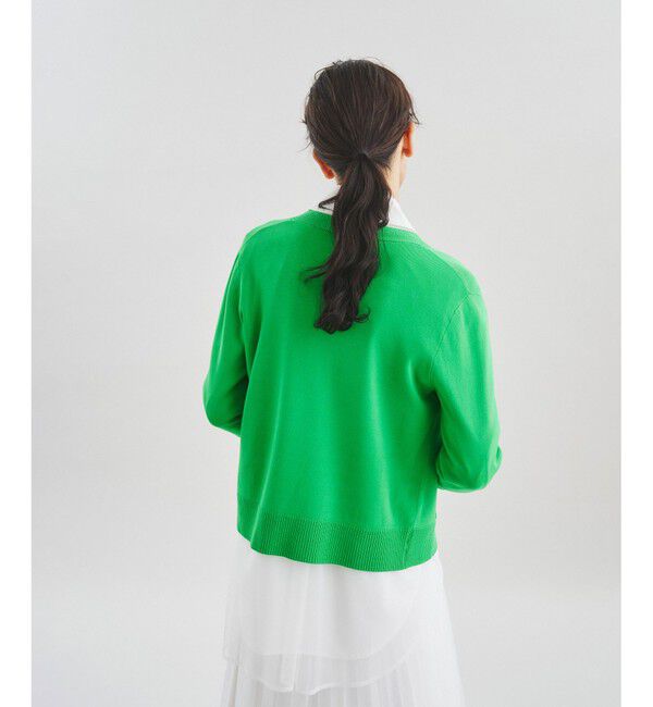  「トリミングニットカーディガン」|カーディガン|