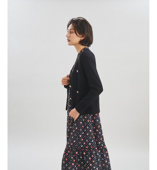  「トリミングニットカーディガン」|カーディガン|