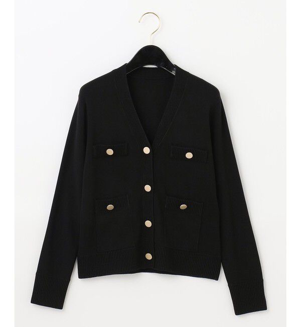  「トリミングニットカーディガン」|カーディガン|