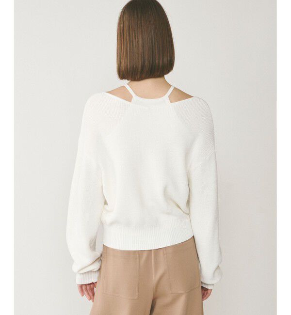  「ハイゲージ畦ニットカーディガン」|カーディガン|