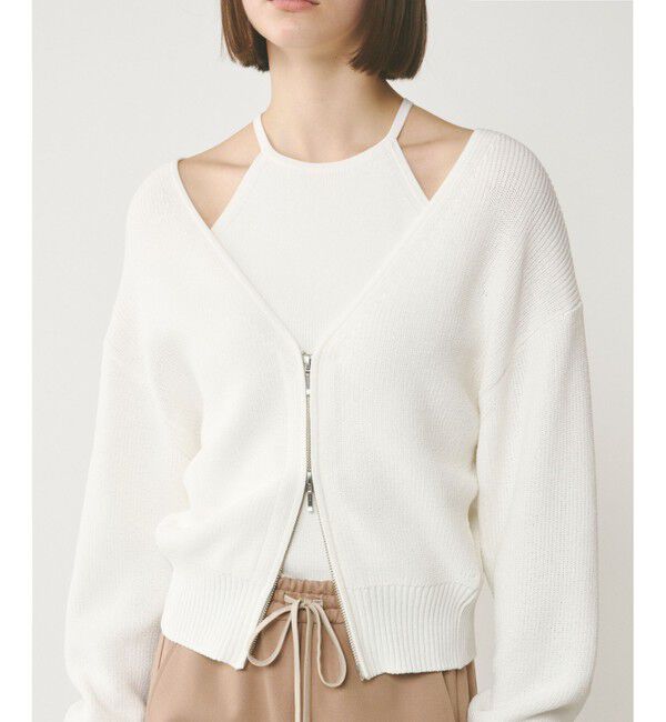  「ハイゲージ畦ニットカーディガン」|カーディガン|