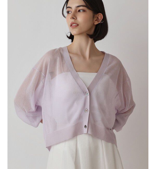 Diagram「シアージョーゼットカーディガン」|カーディガン|ラベンダー