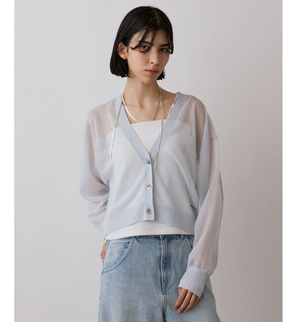 Diagram「シアージョーゼットカーディガン」|カーディガン|ブルー