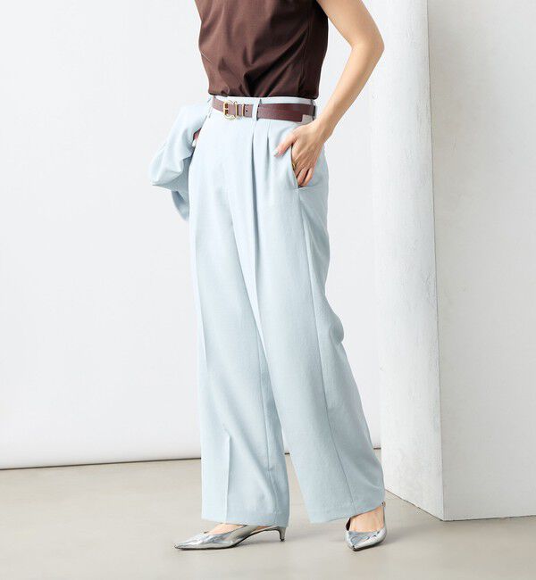 NOLLEY'S sophi「《セットアップ対応》ウォッシャブルライトドライシャンブレーワイドパンツ」|その他|