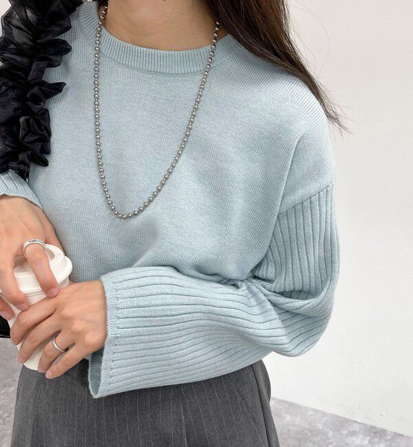 fredy emue「袖リブオーバーニットプルオーバー」|ニット・セーター|