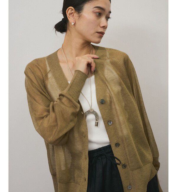 SALON adam et rope'「ブライトシアーカーディガン」|カーディガン|ゴールド