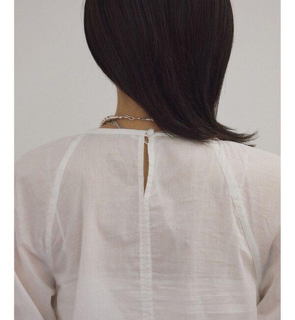 SALON adam et rope'「【WEB限定】ハーフスリーブギャザーブラウス［カディコットン］」|シャツ・ブラウス|