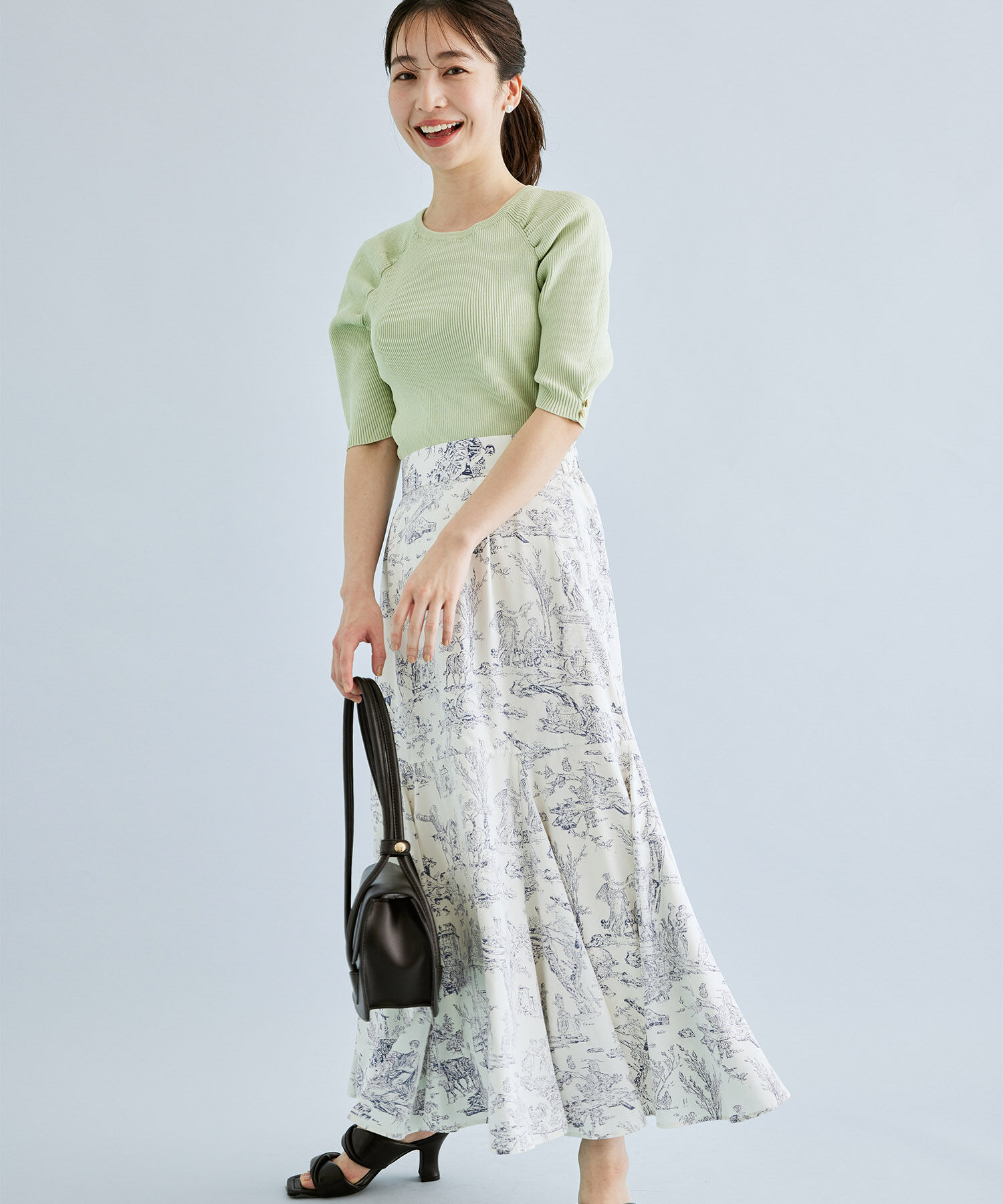 VIS「ボリュームタフタアソートスカート【sustainable】」|スカート|