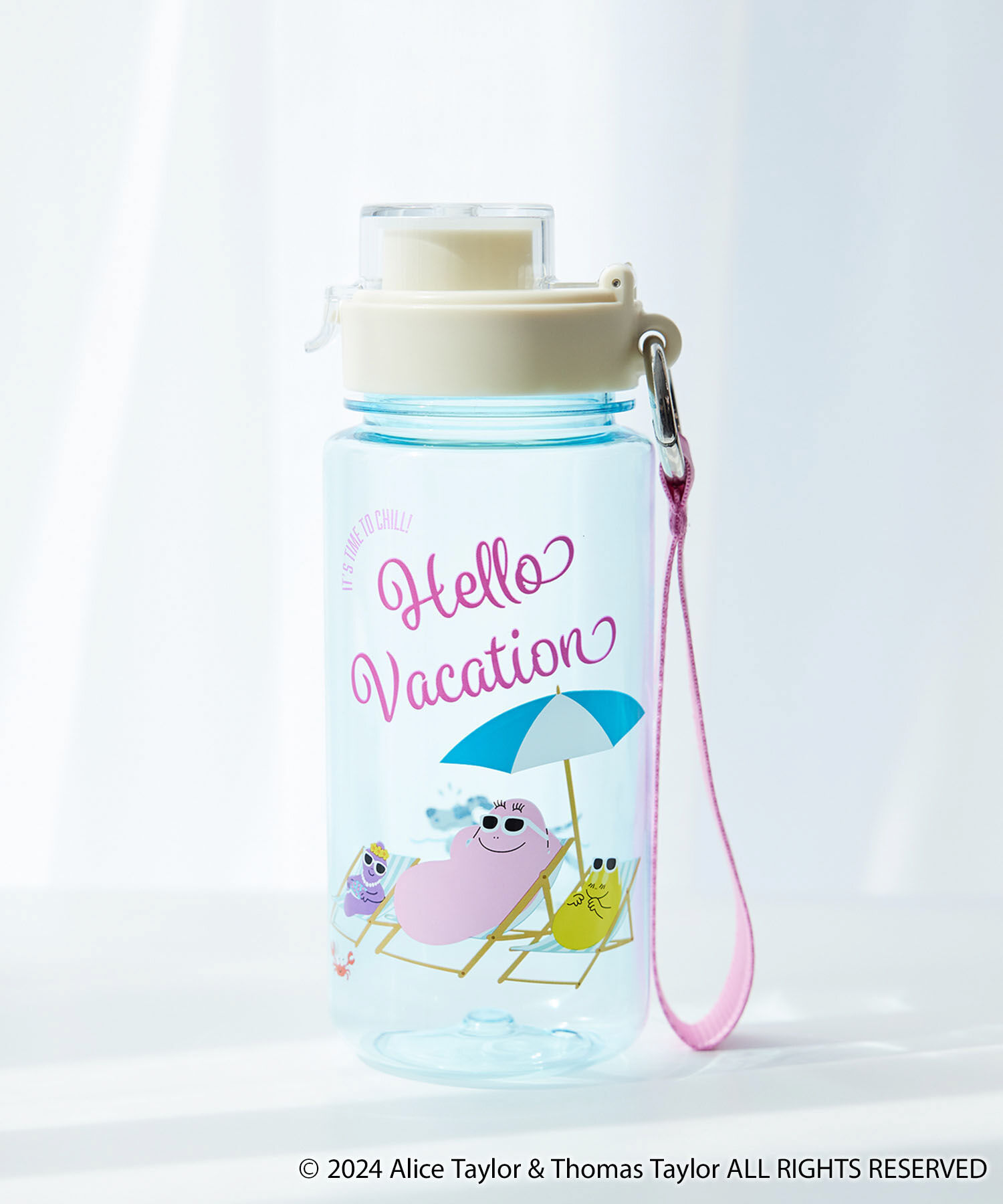 ROPE PICNIC PASSAGE「【BARBAPAPA(バーバパパ)】ドリンクボトルwithストラップバケーション」|グラス・マグカップ|サックス(48)