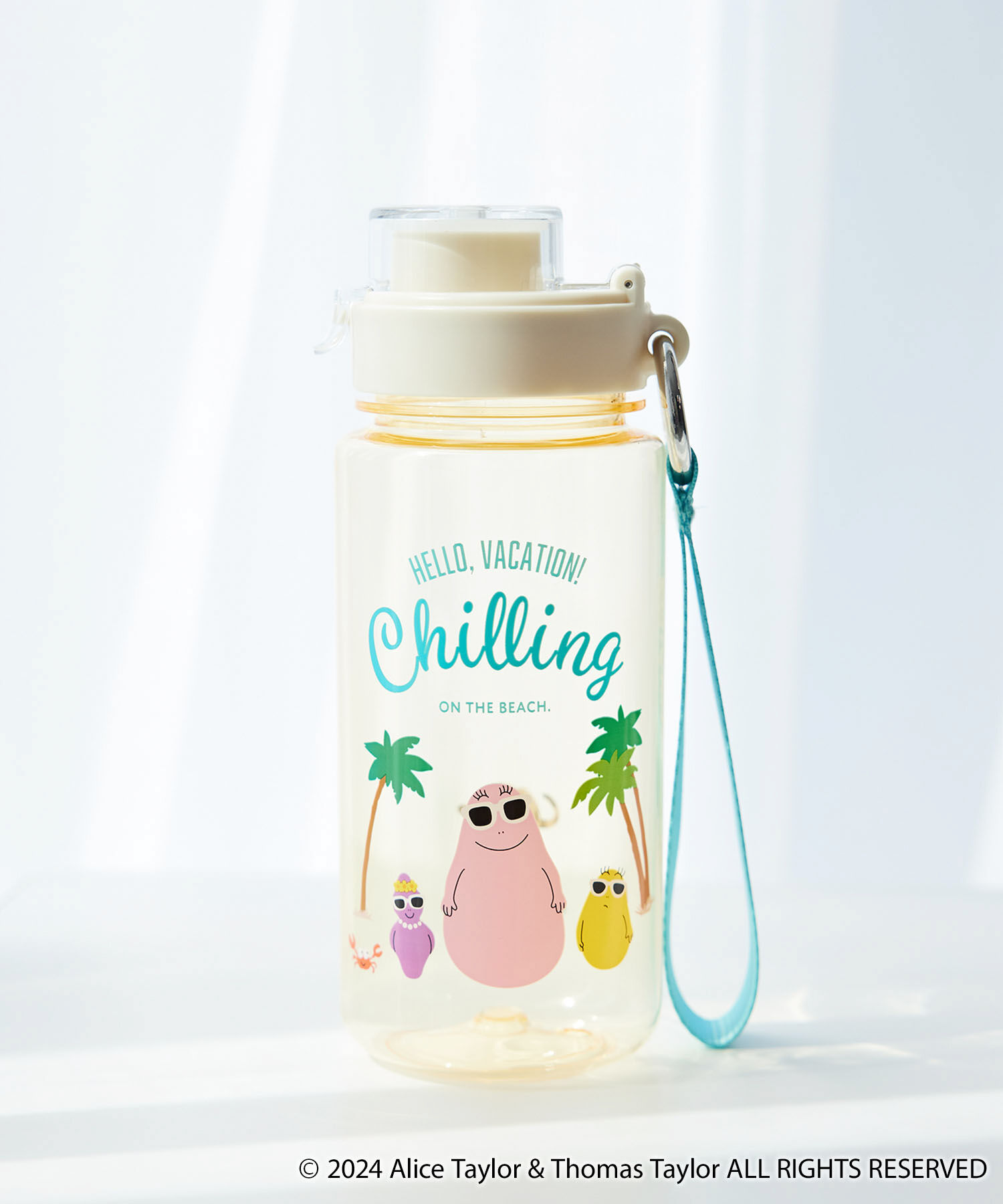 ROPE PICNIC PASSAGE「【BARBAPAPA(バーバパパ)】ドリンクボトルwithストラップバケーション」|グラス・マグカップ|イエロー系(82)