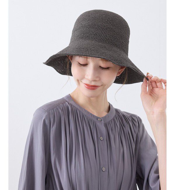 ROPE PICNIC PASSAGE「細編みプレート付きハット」|ハット|クロメイン
